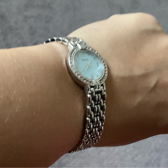 Bulova women’s watch with diamonds around face - Picture 8 of 9